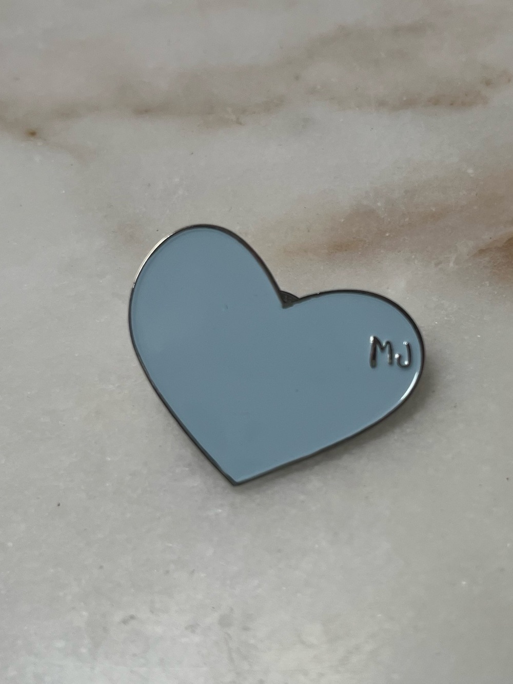 Marc Jacobs Light Blue Heart Enamel Brooch